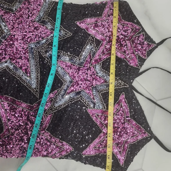 [ NASTY GAL] brand new with tags  Women's size 6- TASSEL  BEADED STAR MINI DRESS - Picture 11 of 16